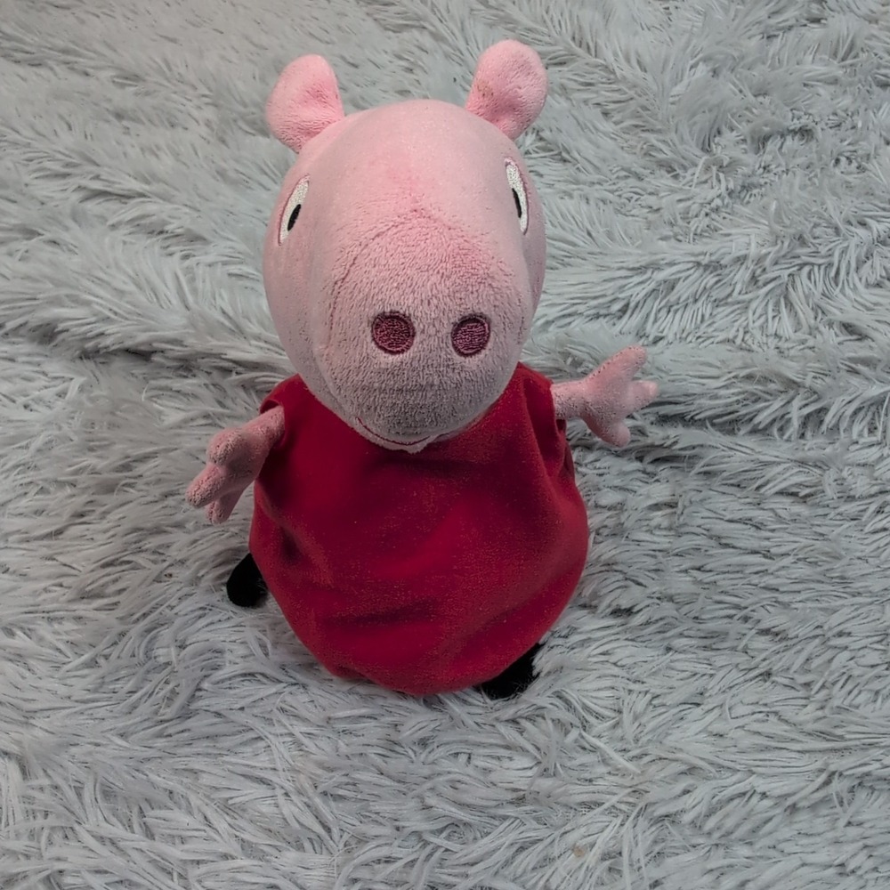 Peppa Pig Plush Stuffed Animal TY Play Red Dress Pink Pig Kids Collectibles‎